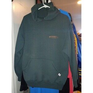 Vintage Russel hoodie pullover green embroidered made in usa medium